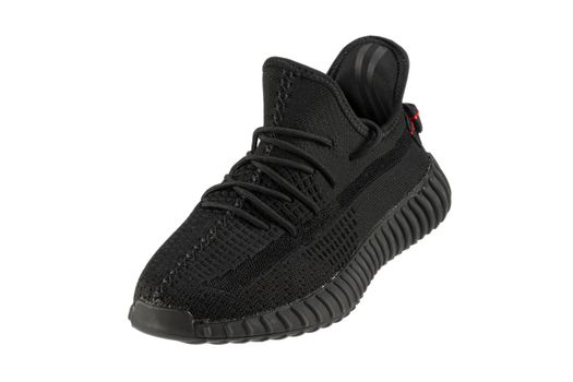 Black rag sneaker on a white background.