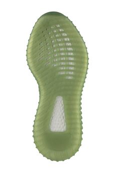 The polyurethane sole of the shoe is green with white stripes.