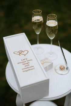 wedding glasses for wine and champagne from crystal