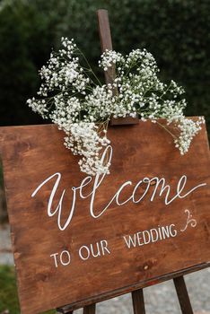 wedding decor, sign welcome to the event