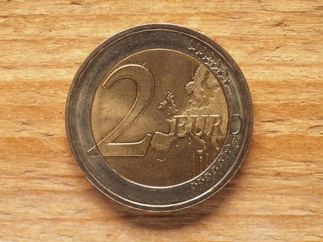 Two Euro coin common side, currency of the European Union
