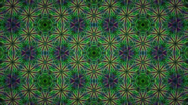 Abstract kaleidoscope background with a symmetrical pattern.