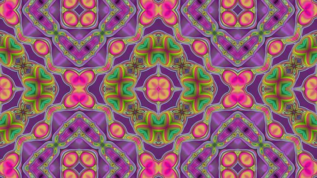 Abstract pink kaleidoscope background with symmetrical pattern