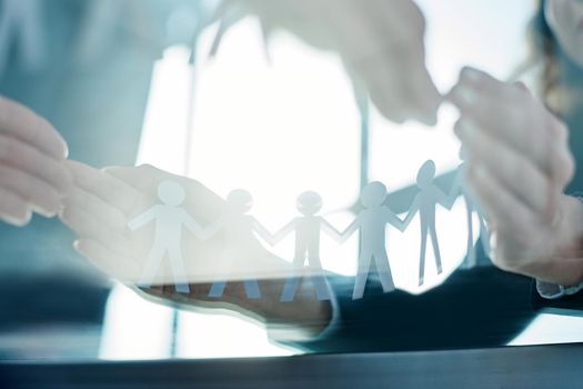 close-up. image of a business team discussing a new strategy. business concept.