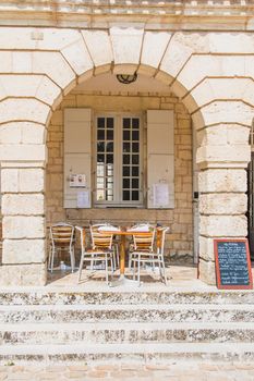 Bar restaurant at the Corderie Royale in Rochefort in France