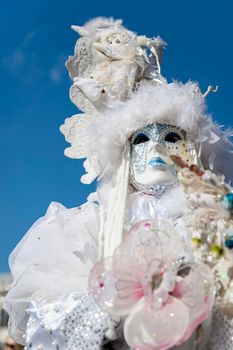 VENICE, ITALY - Febrary 22 2020: The masks of the Venice carnival 2020