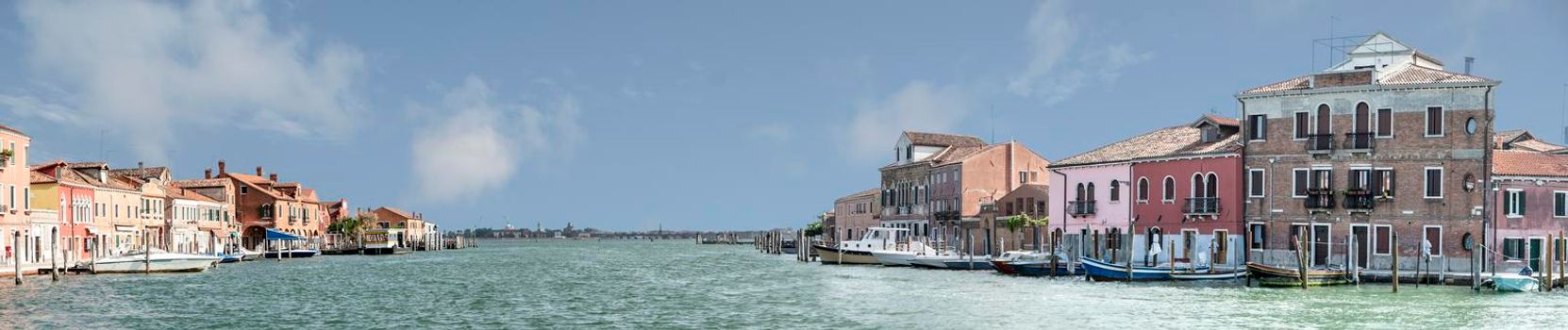 Overview of the Cannareggio canal in Murano, Venice