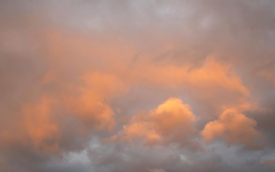 Evening sky with pastel-colored clouds