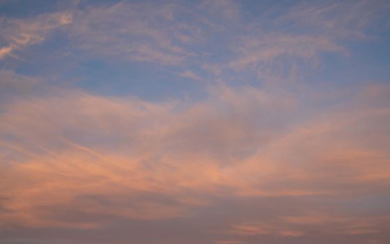 Evening sky with pastel-colored clouds