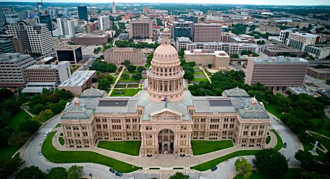 The Capitol in Texas photo from the drone