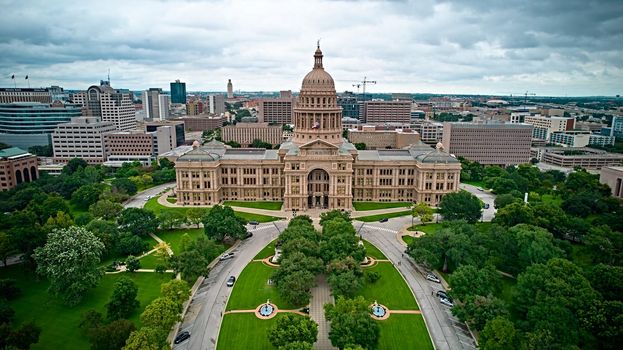 The Capitol in Texas photo from the drone