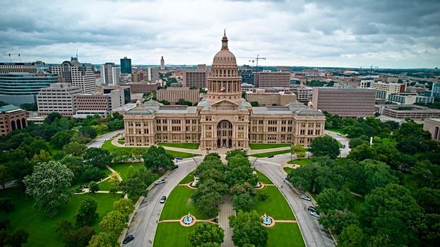 The Capitol in Texas photo from the drone