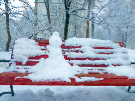 snowman on a bench general plan color