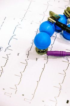 Close up Image of Electrocardiography background