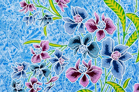 The Traditional batik sarong pattern background.