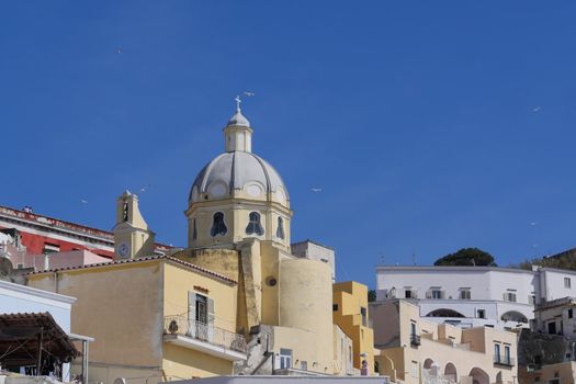 Daylight view of beautiful Procida in sunny summer day, Procida Island, Italy, High quality photo