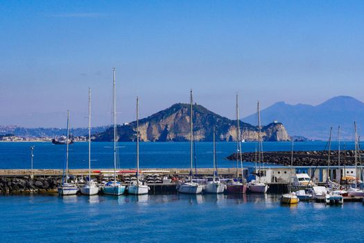 Daylight view of beautiful Procida in sunny summer day, Procida Island, Italy, High quality photo