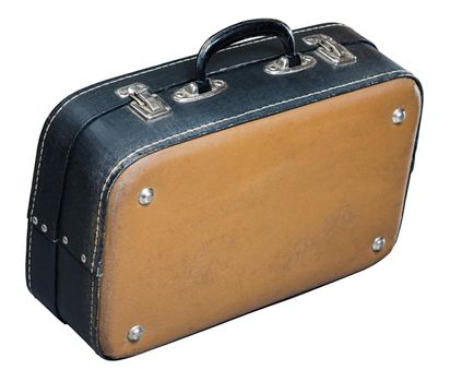 Old black-yellow bsggage case from sixties.