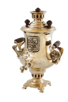 2 inch samovar souvenir isolated on white background