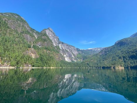 Princess Louisa Inlet cuts inland from Queens Reach near the head of Jervis Inlet, and is surrounded by high peaks and glaciers of the Coast Mountains (British Columbia). Princess Louisa Inlet Marine Park is a much-loved boating destination for recreational boaters in the Pacific Northwest.