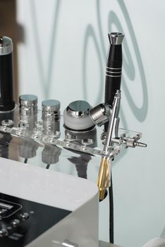 Close-up photo of Facial Machine, a perfect multifunctional system for popular, safe, and effective treatments.