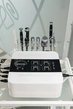 Close-up photo of Facial Machine, a perfect multifunctional system for popular, safe, and effective treatments.