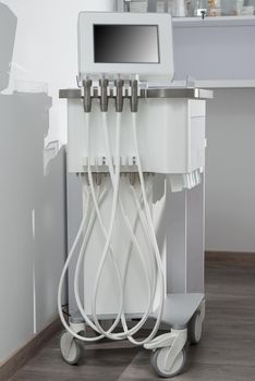 Photo of a tower machine with efficient skincare fluid-infusion technology. beauty treatment. hydro peeling care. Beauty tools.