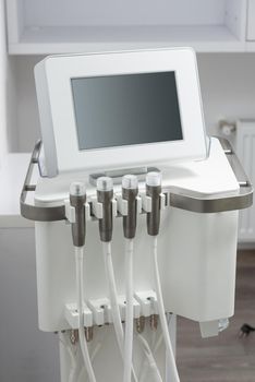 Photo of a tower machine with efficient skincare fluid-infusion technology. beauty treatment. hydro peeling care. Beauty tools.