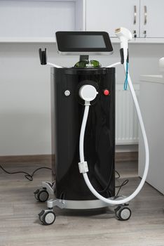 Close-up photo of modern equipment for laser hair removal in a beauty salon. Beauty salon and cosmetology