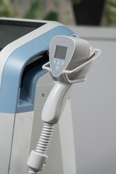 Close-up photo of The device simultaneously combine radio frequency and ultrasound to tighten skin and address body concerns.