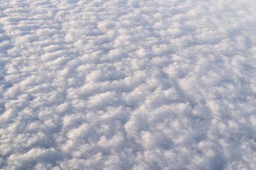 View of clouds from above. Heaven background.