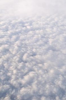 View of clouds from above. Heaven background.