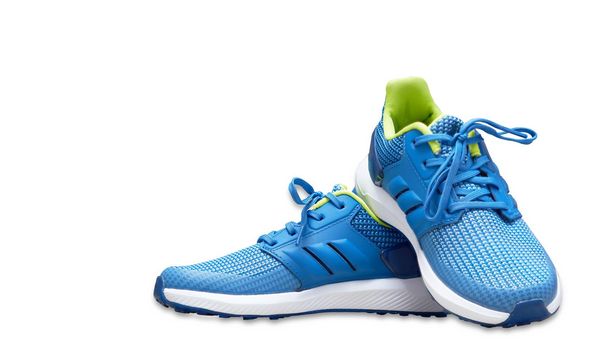 sport running shoe on floor for fitness and exercise concept