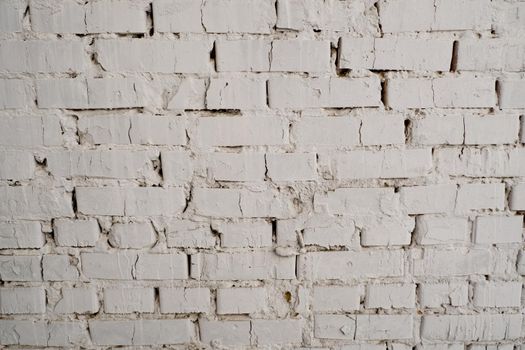 Texture background concept, old white brick wall.