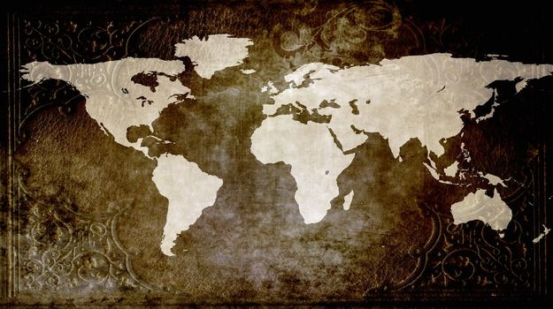 A map of the world.