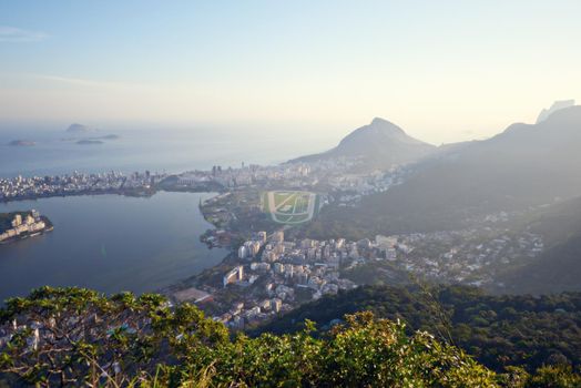 High angle shot of Rio De Janeiro.