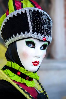 VENICE, ITALY - Febrary 22 2020: The masks of the Venice carnival 2020