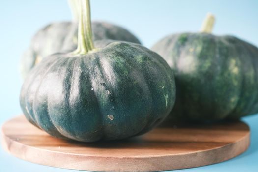 small pumpkin on a table with copy space ,
