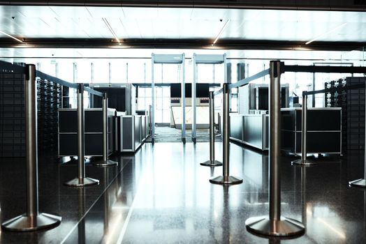 Shot of the inside of an airport.