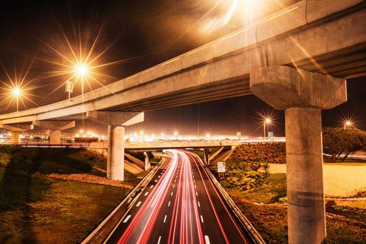 Shot of a traffic on the motorway.