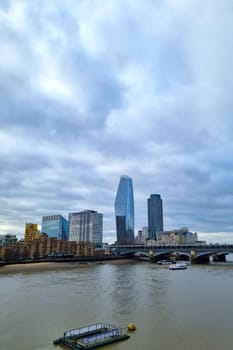 London, United Kingdom, February 4, 2022: view of modern high-rise buildings in London