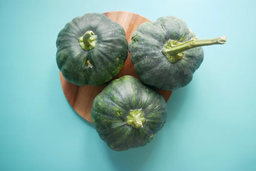 small pumpkin on a table with copy space ,