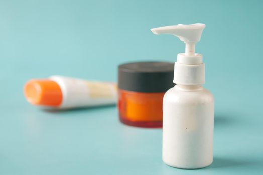 Close up of face cream in a container .