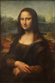 Shot of the famous Mona lisa painting.