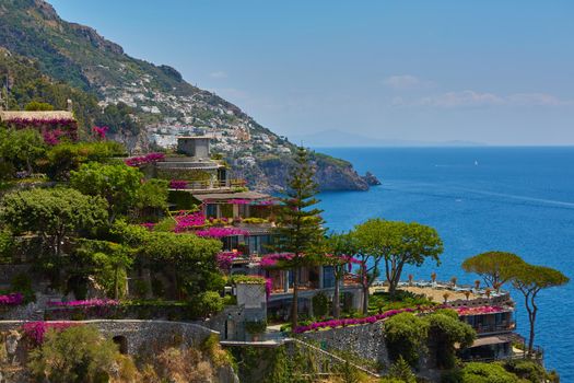 The beautiful view on Amalfi coast, Italy.