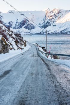 Frozen Road, Norway near Tromso