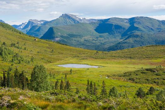 Beautiful Mountain Landscape in Volda, Norway during summer