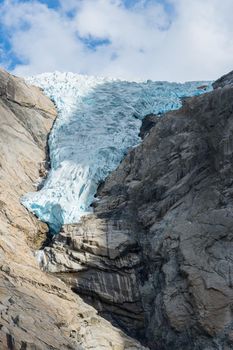 The famous briksdal glacier in norway