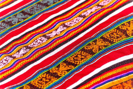 Colorful peruvian rug background