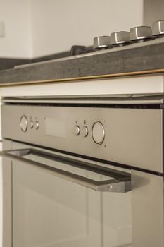 Kitchen oven close-ups in a modern apartment